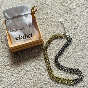 Argento Vivo x Elaluz Double Flash Two-Tone Chain Necklace